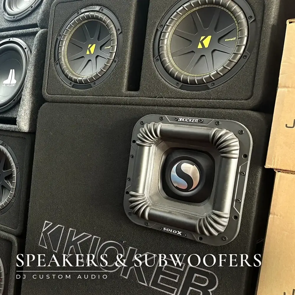 Kicker enclosures at the shop