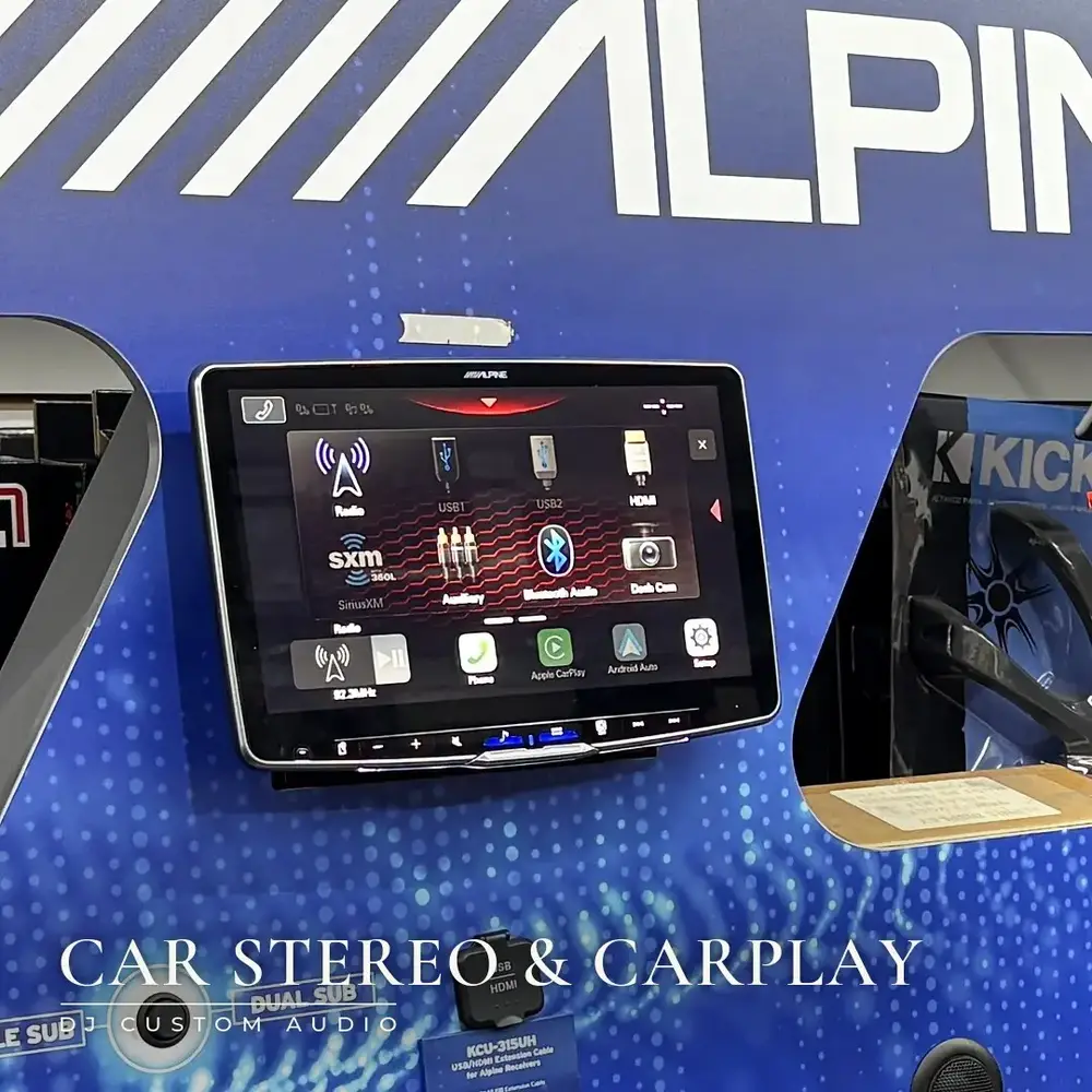 Head unit on display at the shop