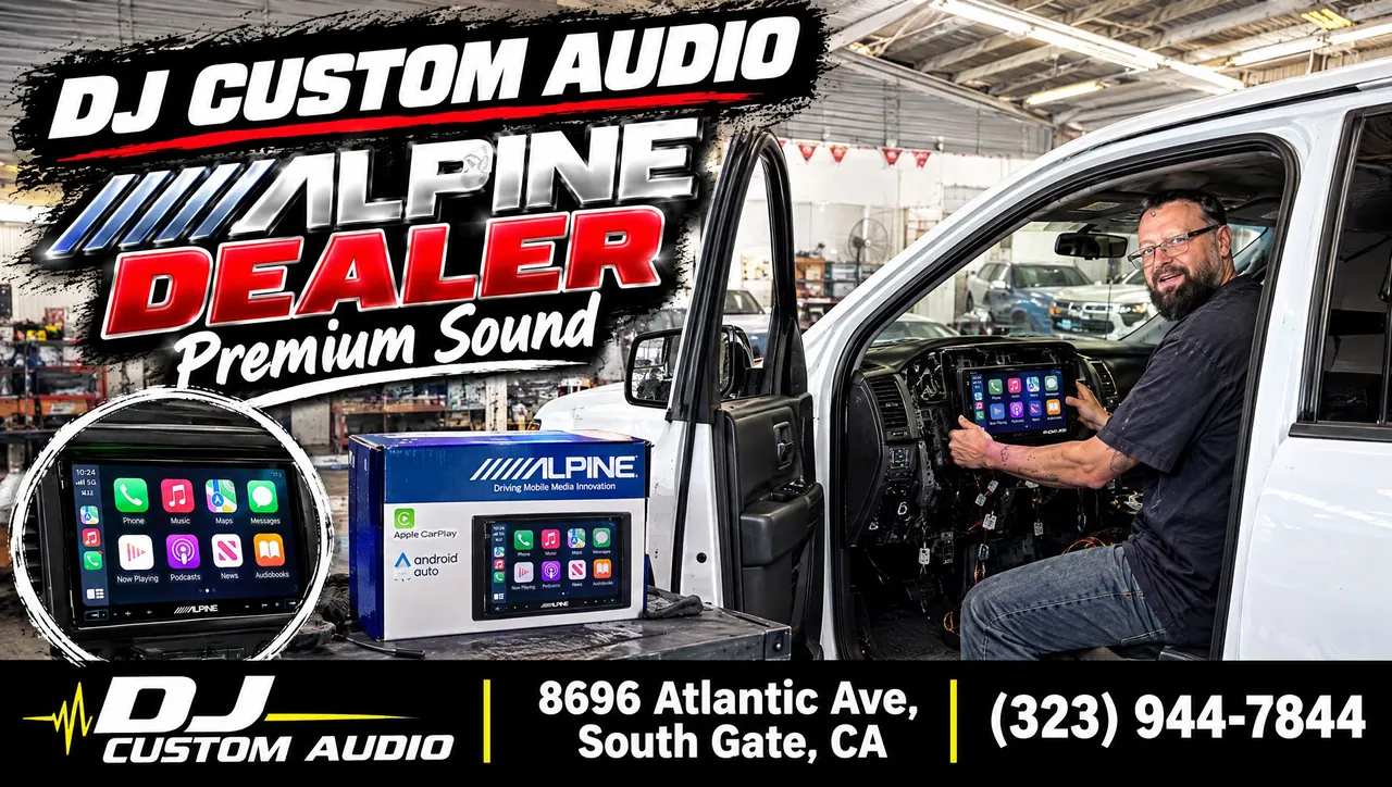 Alpine dealer promo: Alpine Halo screen and speakers