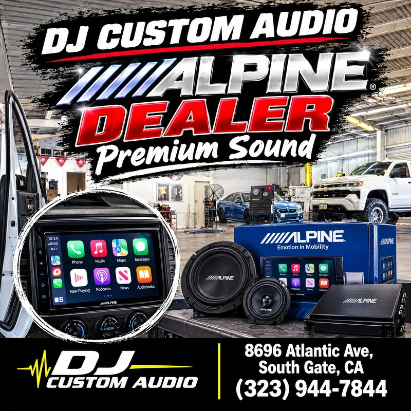 Alpine dealer promo: Alpine Halo screen and speakers