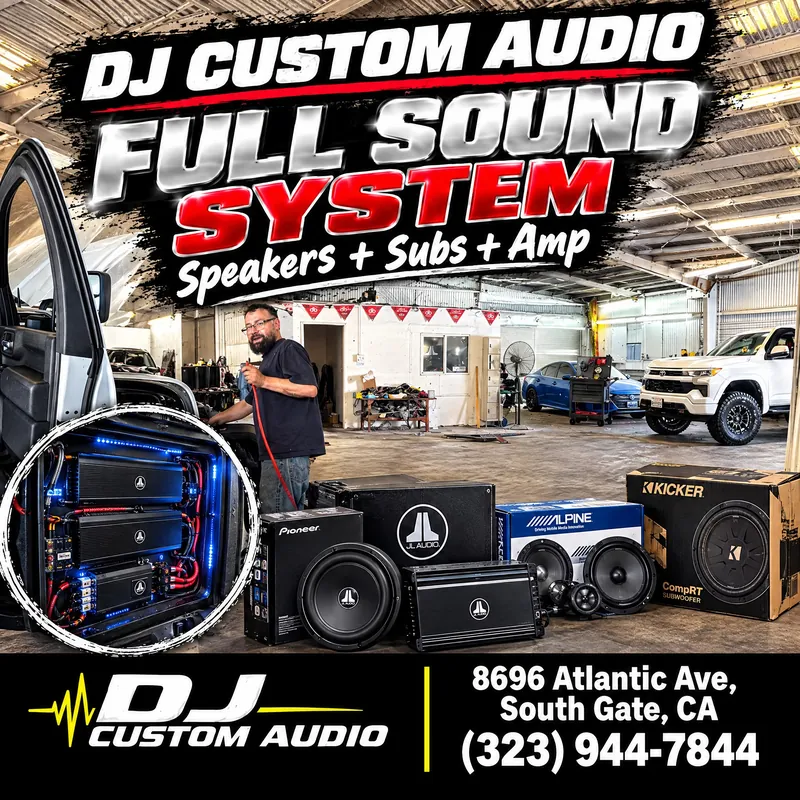 Full sound system promo: speakers, JL Audio sub and Kicker amp