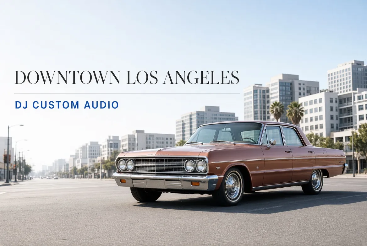 Downtown Los Angeles drive to DJ Custom Audio in South Gate