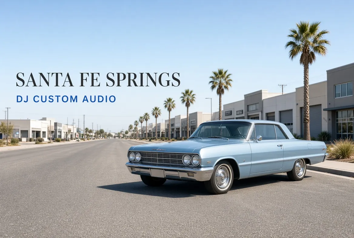 Santa Fe Springs drive to DJ Custom Audio in South Gate