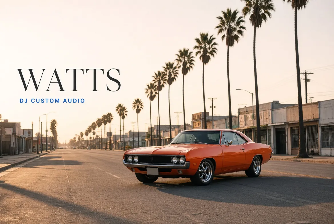 Watts drive to DJ Custom Audio in South Gate