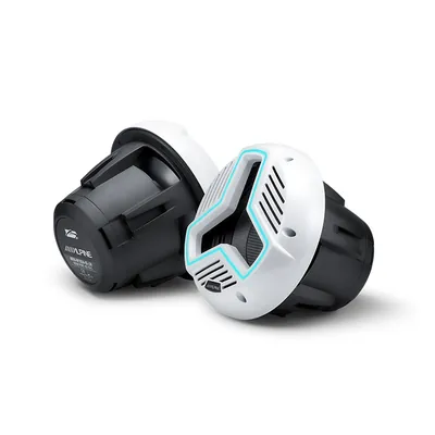 Alpine MRN-W10S4-IB-LW 10-inch Marine Subwoofer with RGB Lighting (White)