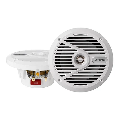 Alpine SPS-M601W 6.5-inch Marine Coaxial Speakers (White)