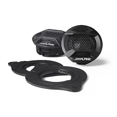 Alpine SPV-10TW-WRA Weather-Resistant 1-inch Tweeters for Jeep Wrangler and Gladiator