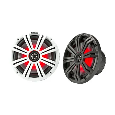 Kicker KM 45KM84L 8-inch LED Marine Coaxial Speakers