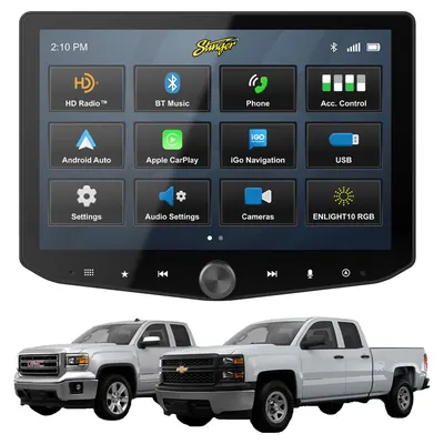 Stinger HEIGH10 SR-GM14H 10-inch Radio Kit for 2014–2018 Chevy Silverado and GMC Sierra