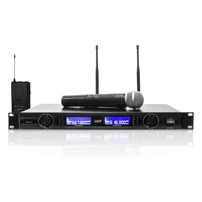 Technical Pro WM1322 Dual UHF Handheld and Lapel/Headset Mic System