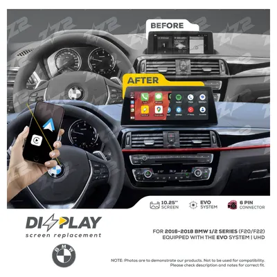 Pantalla ZZ-2 DIZZPLAY DZZ-EVO-1S-2S-F2X-F22-10-UHD de 10.25 pulgadas para BMW 1/2 Series (F20/F22) 2017–2018 (EVO)