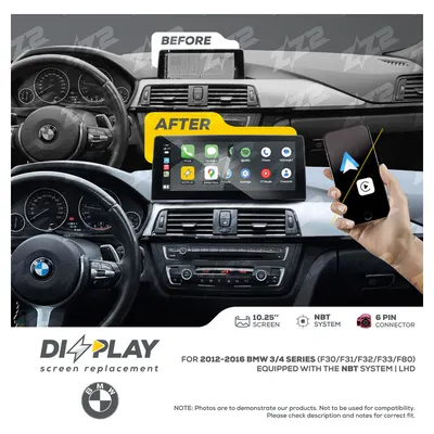 ZZ-2 DZZ-NBT-3S-4S-F3X-10-LHD 10.25-inch DIZZPLAY Screen for 2012–2016 BMW 3/4 Series (F30/F31/F32/F33/F80) NBT