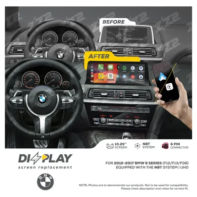 ZZ-2 DZZ-NBT-6S-F12-F13-10-LHD 10.25-inch DIZZPLAY Screen for 2012–2017 BMW 6 Series (F12/F13/F06) NBT