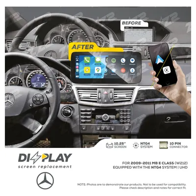 ZZ-2 DZZ-NTG4-E-W212-10-UHD 10.25-inch DIZZPLAY Screen for 2009–2011 Mercedes-Benz E-Class (W212) NTG4