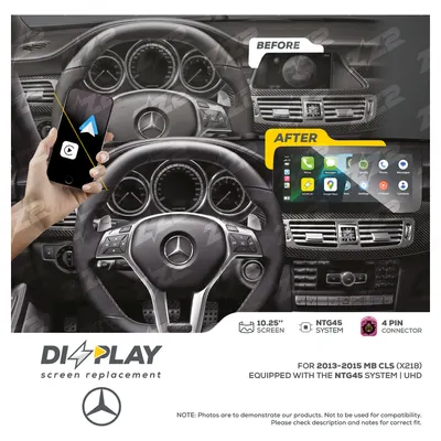 ZZ-2 DZZ-NTG45-CLS-C218-10-UHD 10.25-inch DIZZPLAY Screen for 2012–2015 Mercedes-Benz CLS (X218) NTG4.5