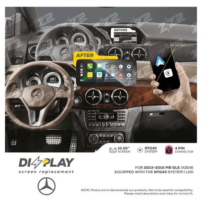 ZZ-2 DZZ-NTG45-GLK-X204-10-LHD 10.25-inch DIZZPLAY Screen for 2013–2015 Mercedes-Benz GLK (X204) NTG4.5