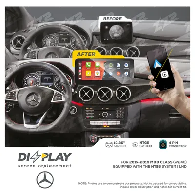 ZZ-2 DZZ-NTG5-B-W246-10-LHD 10.25-inch DIZZPLAY Screen for 2015–2019 Mercedes-Benz B-Class (W246) NTG5